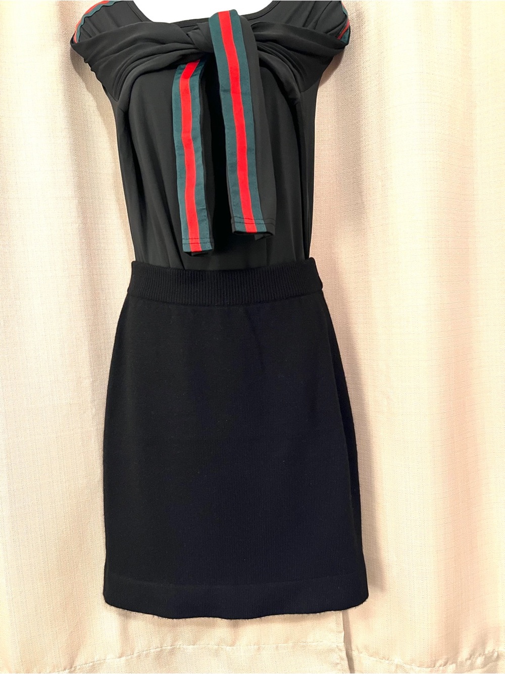 Chanel Classic Black Women's Cashmere Skirt Size Small